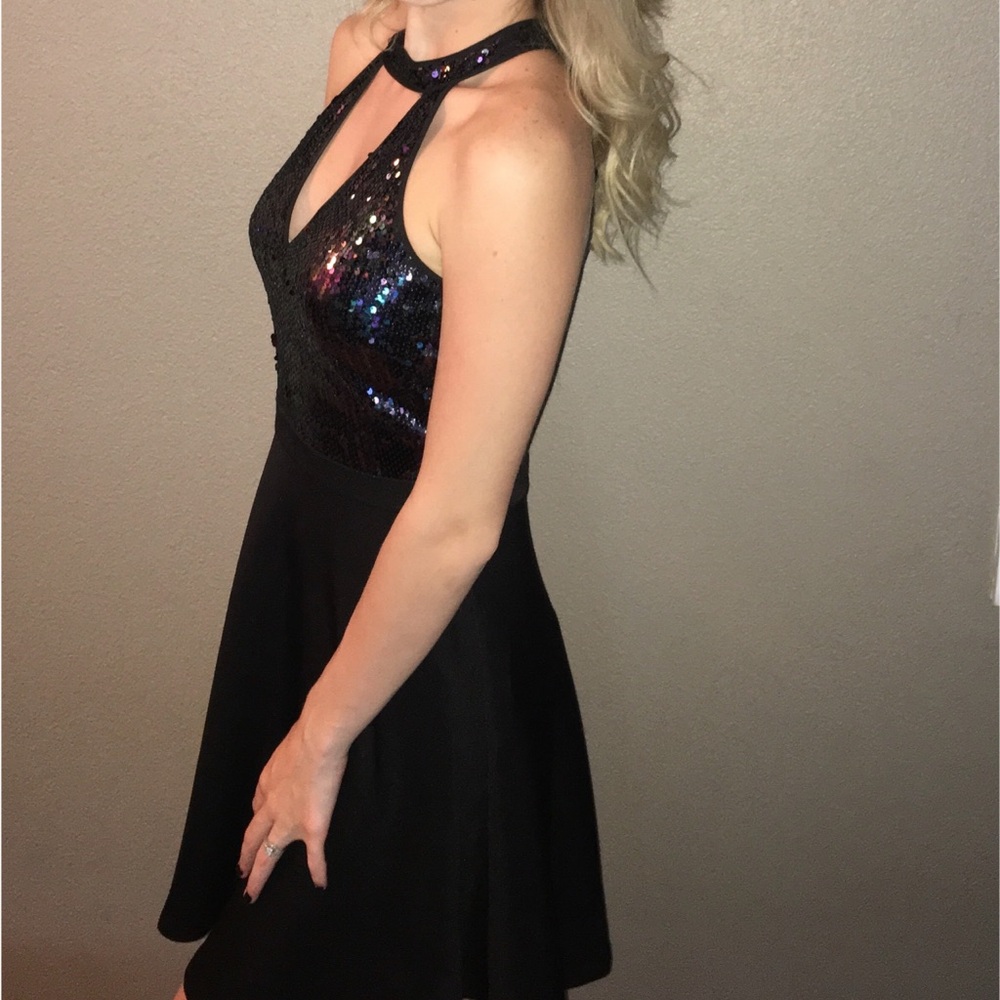 Black sequin dress